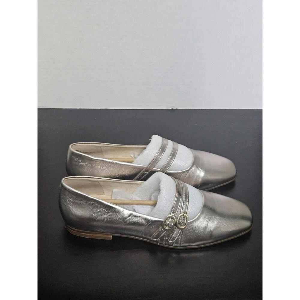 Sz 8 - Bella Vita Davenport Metallic Gold Mary Jane Flats Womens